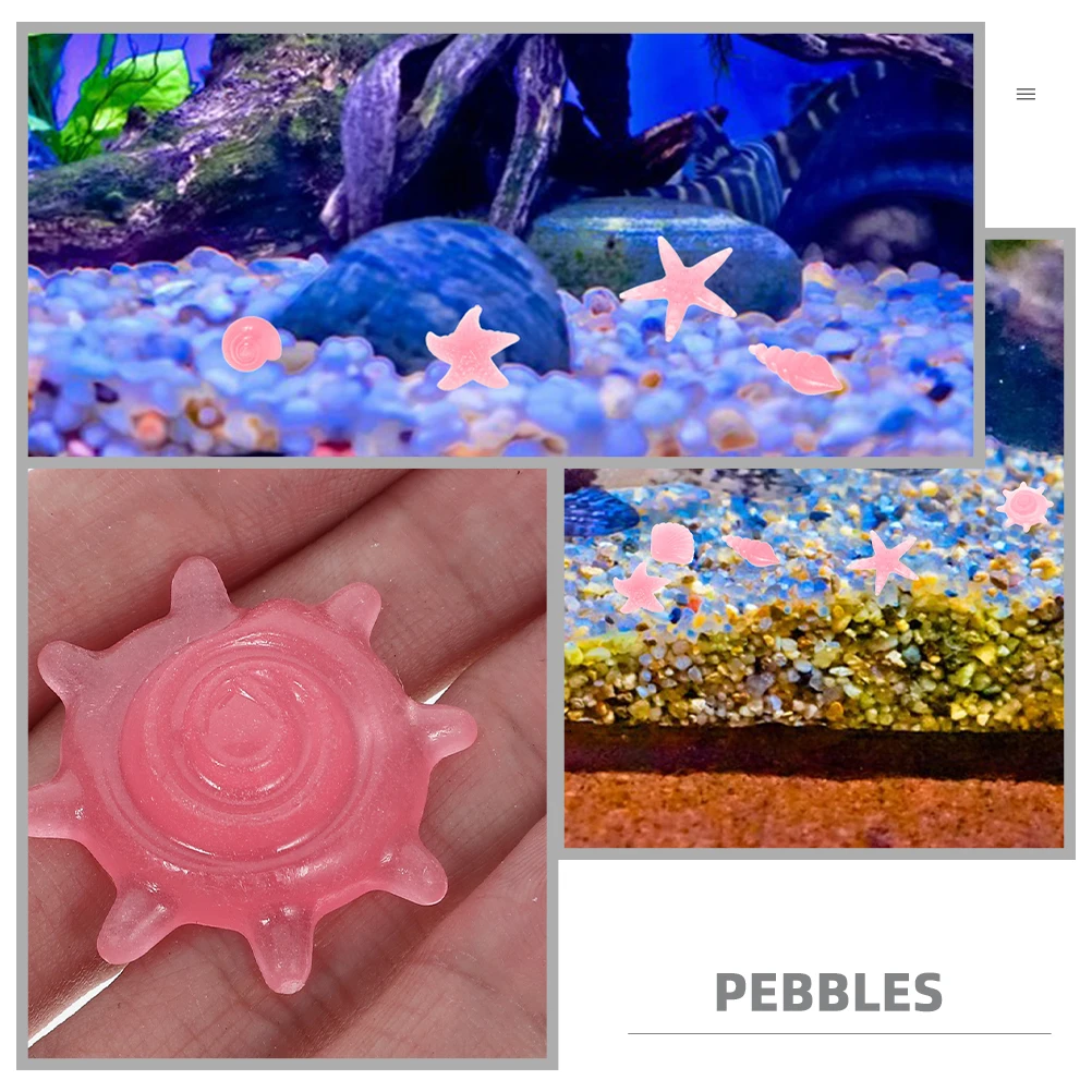 

100 Pcs Luminous Stone Tank Accessories Tanks Stones Decoration Glowing Effect Decorations Rock