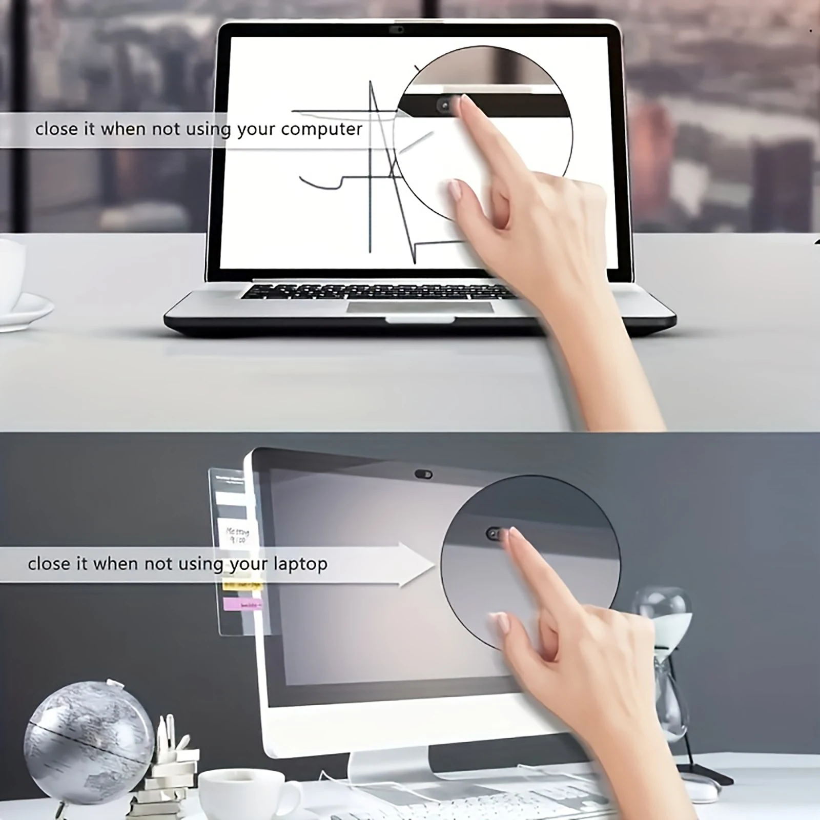 2/4/6pcs Webcam Cover Slide, Ultra-Thin Camera Cover for Laptop, MacBook,PC,Cell Phone, Protect Your Privacy and Security.