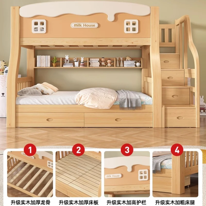 150x190cm bedroom sets full set  bed with mattress bed frame with storage adult loftbed toddler bed Organizer furniture