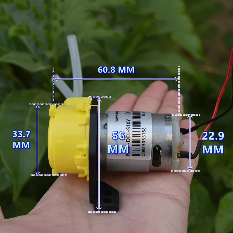

NKP-DEL-S10Y Small Peristaltic Pump DC 5V 6V Dosing Liquid Water Pump Drip Irrigation Aquarium Analytic Lab Ink Sampling Pump