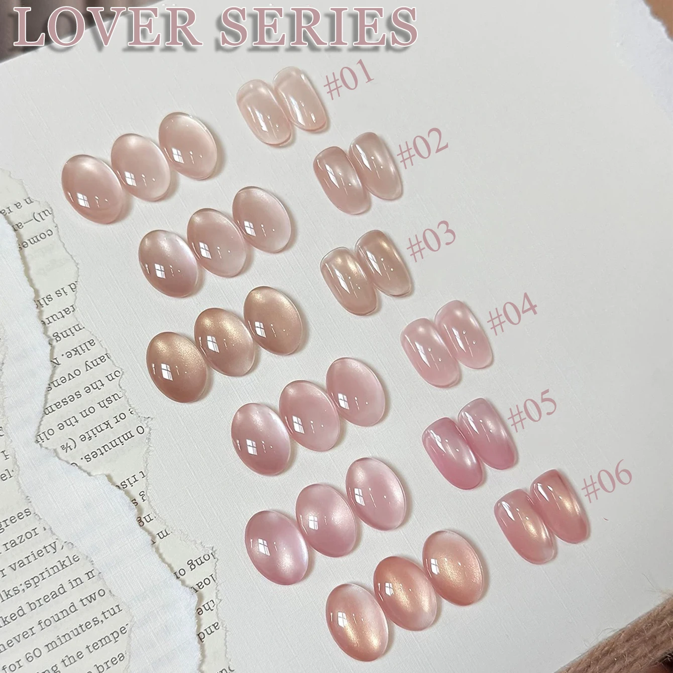WS 10ML 6-Color Lover's Cat Eye Gel Polish 2026 New Sparkling Nude Pink Nail Art with Glass Bead And Golden Glow New Release