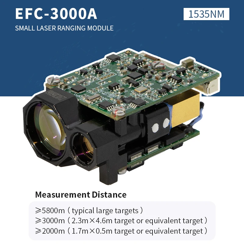 EYOUNG EFC-3000A Compact 1535nm Erbium-Glass Laser Ranging Module Industrial Grade 5800m Range 1m Accuracy 1Hz~10Hz IP67 Rated