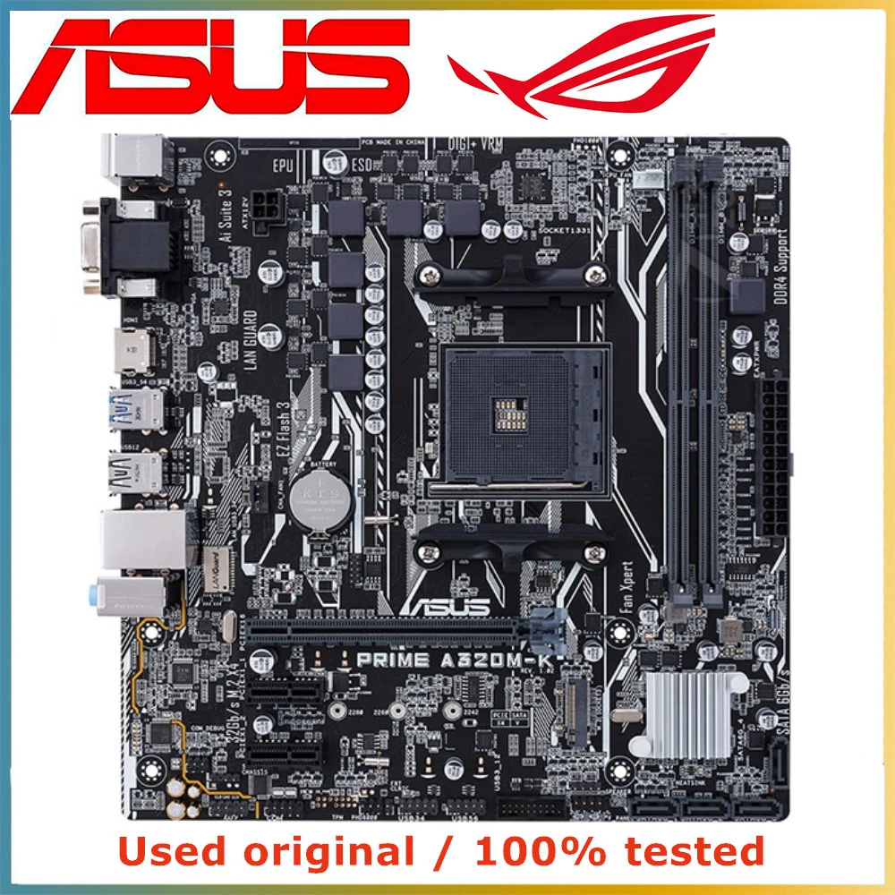 For ASUS PRIME A320M-K motherboard Socket AM4 DDR4 USB3.0 SATA3 HDMI VGA 32GB B320 desktop motherboard