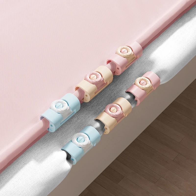 4pcs BedSheet Clips Plastic Slip-Resistant Clamp Quilt Bed Cover Grippers Fasteners Mattress Holder Fixing Buckle For Sheets