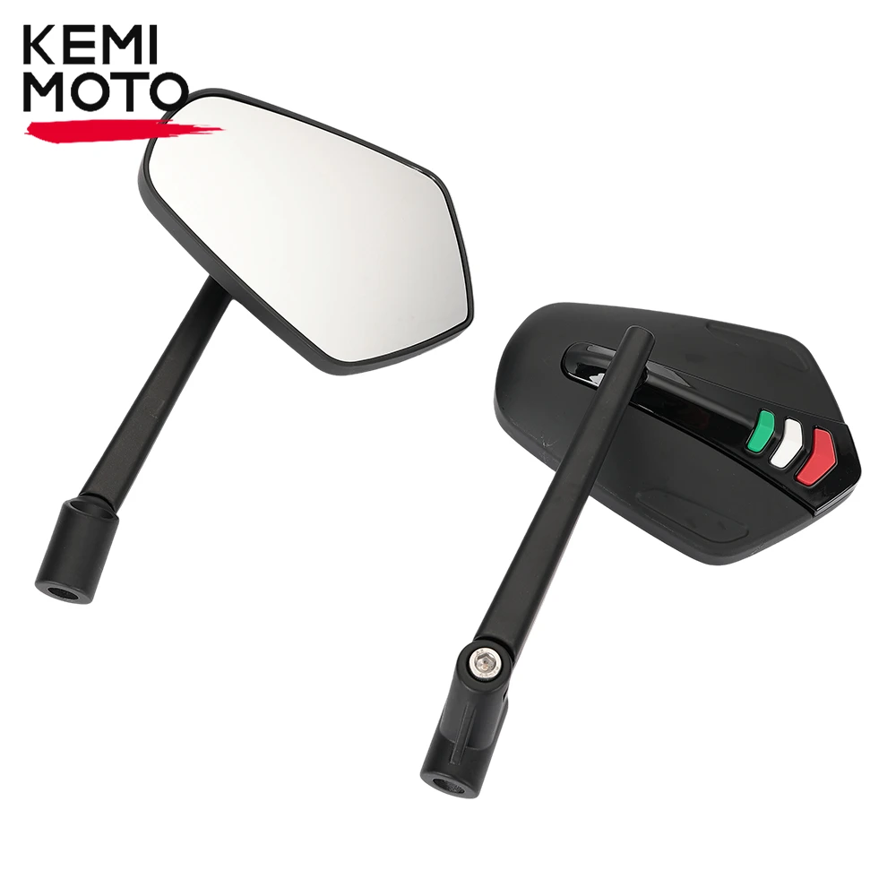 Motorcycle Rearview Mirror 8/10mm Handle Mirror Universal For Yamaha For Vespa Scooter Bike Motocross Adjustable Bar End Mirror