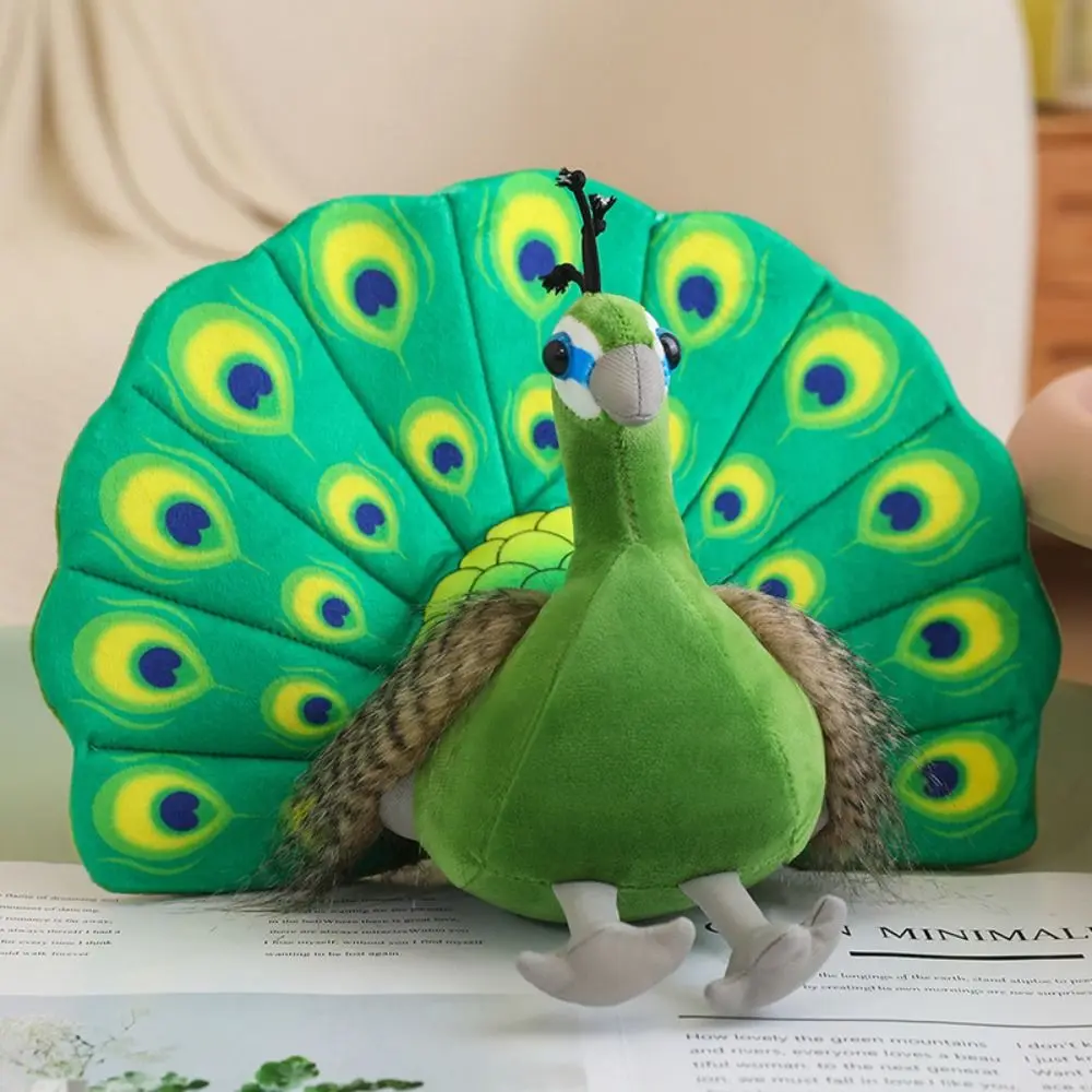 Espalha cauda pavão boneca de pelúcia 30cm simulação fofa pavão brinquedos de pelúcia macio recheado bebê pavão brinquedos de pelúcia crianças