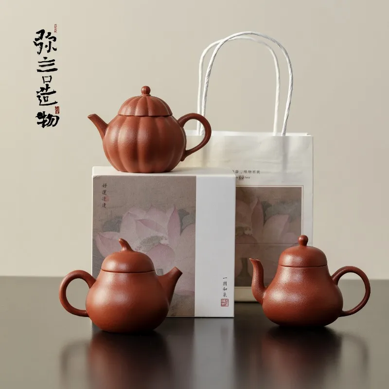 

Yixing Purple Clay Teapot Handmade Teapot Zisha Kung Fu Tea Set Tea Ceremony Accessories Chinese Tea Porcelain Collection Gifts