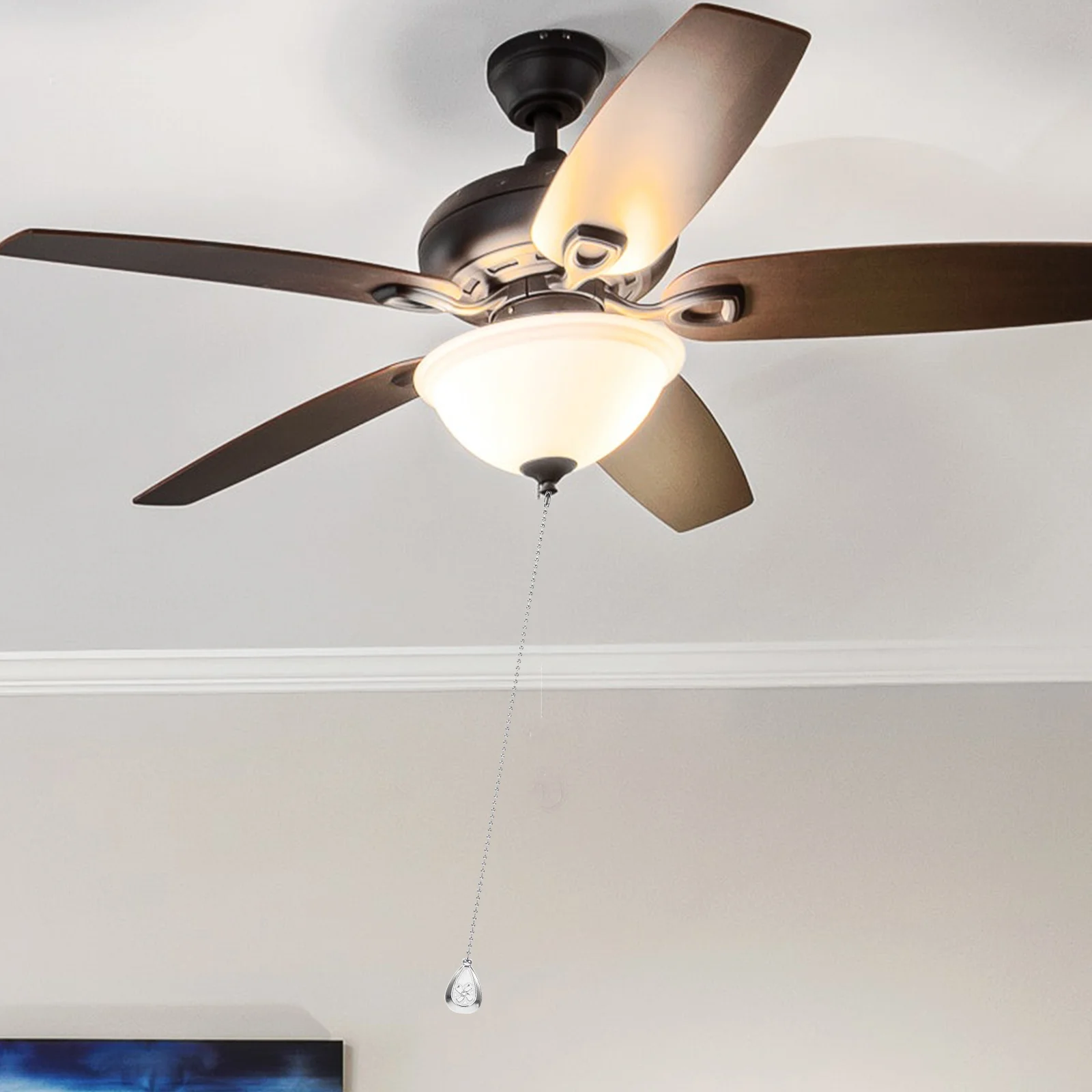 

2Pcs Ceiling Fan Pull Chain Pendant Extension Decorative Lighting Fan Beaded Elegant Design Home Decor