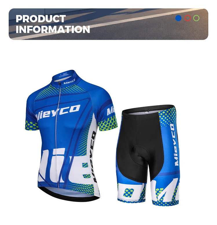 Atmungsaktives Radtrikot-Set für Herren, Trainingsanzug, MTB-Rennsport, Fahrrad-Outfit, kurze Fahrradbekleidung, Sommer – Detail 3