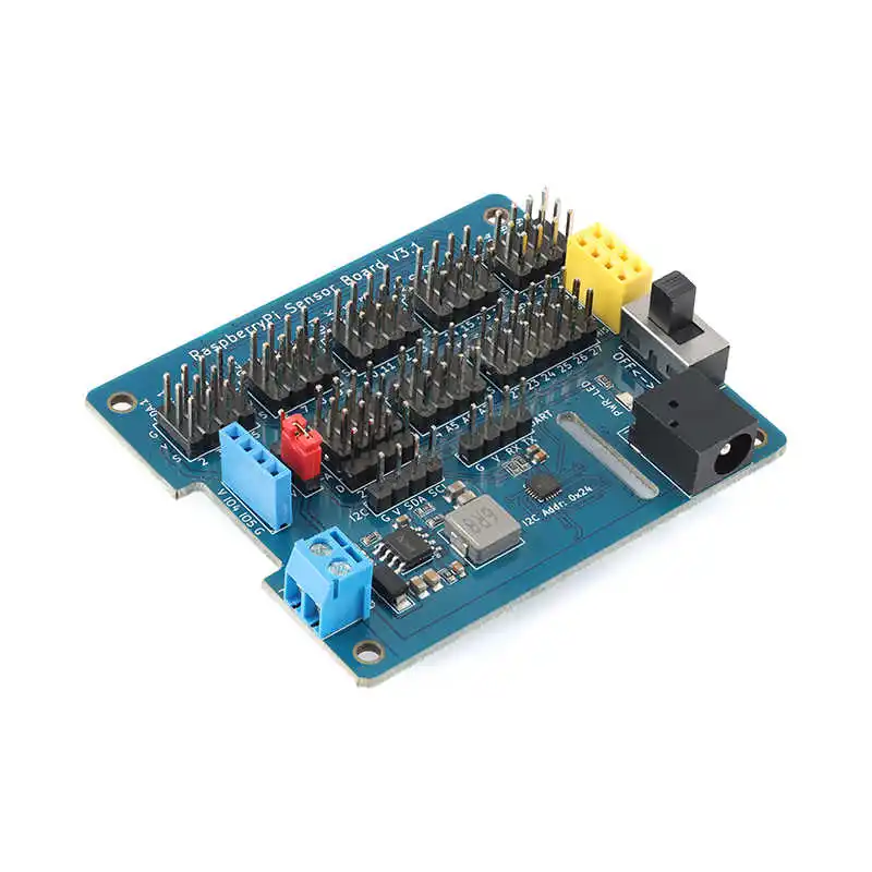 Suitable for Raspberry Pi 3B, 4B 4th generation development board, sensor, IO expansion board, built-in MCU with ADC