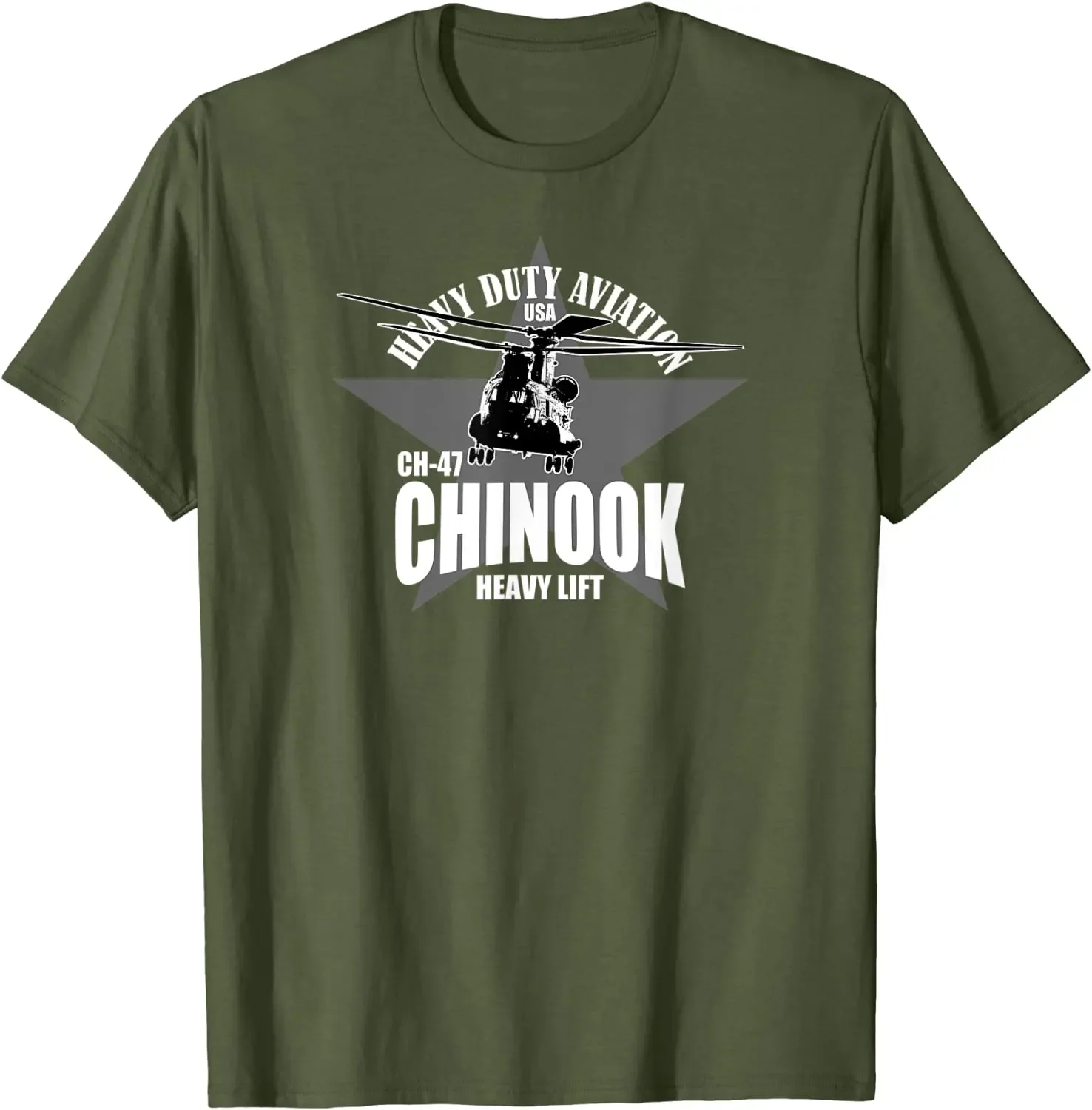 CH-47 Military Helicopter Gift Summer Cotton O-neck Short-sleeved T-shirt