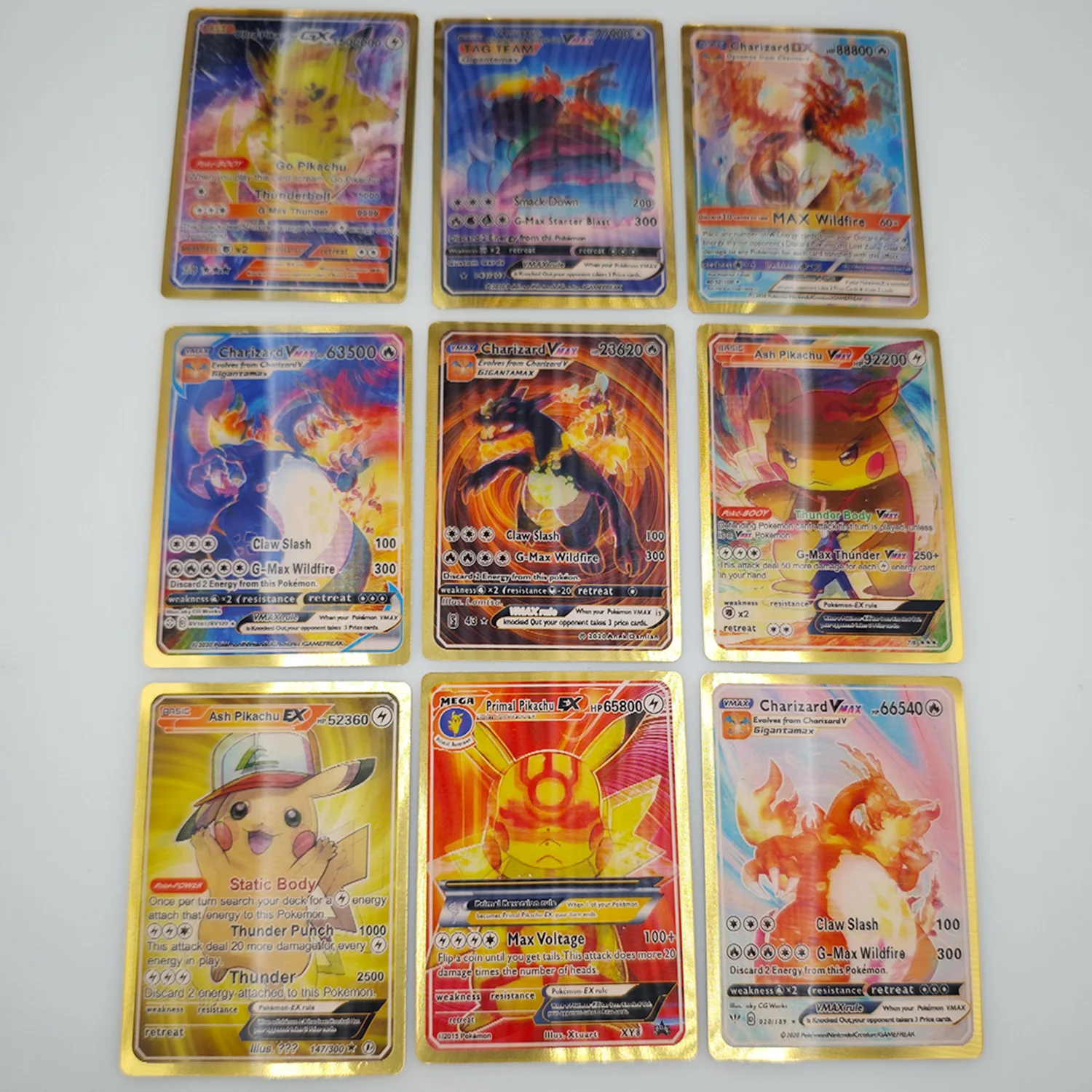 2024 nuove carte 3D per Pokemon Tcg Ptcg High Attack Power Crds nessuna ripetizione V VMAX DX GX EX