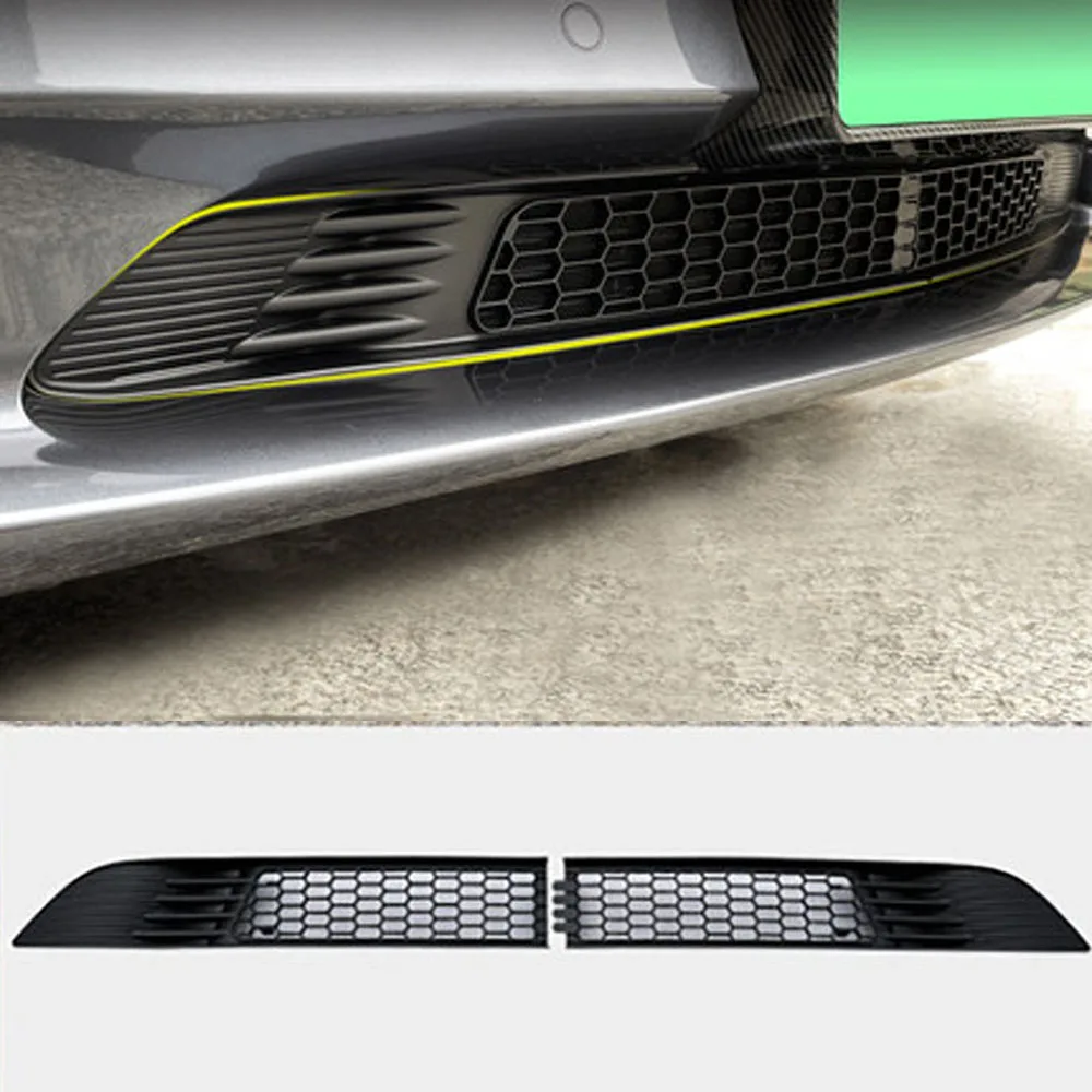 For Tesla Model 3 Model Y 2022 2021 Front Bumper Hood Vent Grille Net Radiator Protective Mesh Blocking of Gravel Insect Leaves