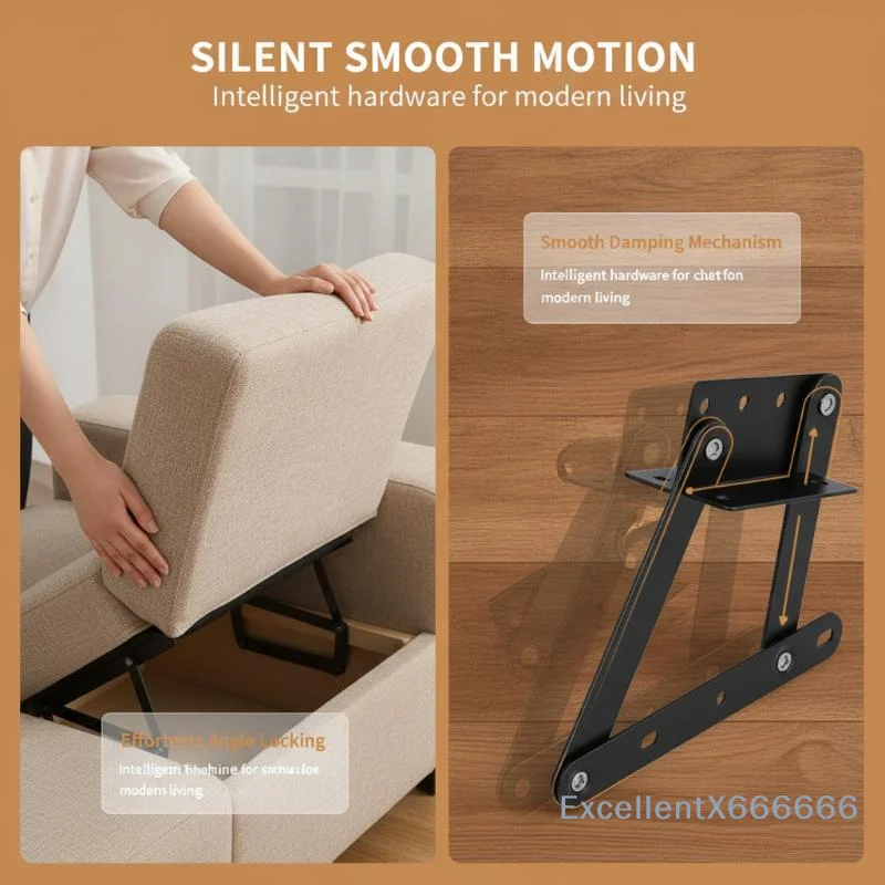 2Pcs 80 Degree Folding Lift Up Hinges Heavy Duty for Sofa Coffee Table Home DIY Renovation