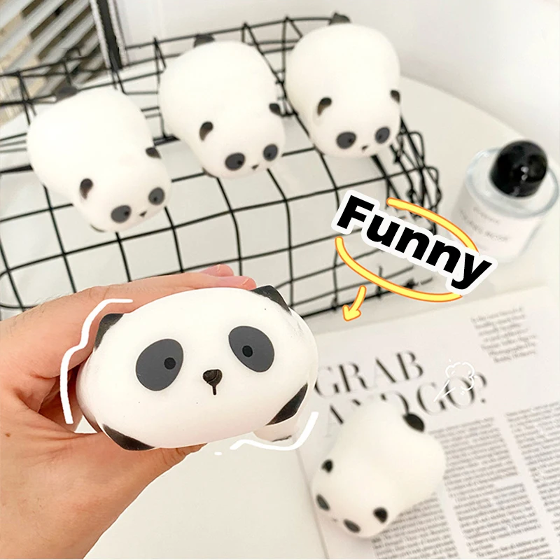 Cartoon Niedlichen Panda Weiche Prise Stress Relief Spielzeug TPR Kawaii Rebound Zappeln Spielzeug Spaß Erwachsene Kinder Dekompression Vent Spielzeug Geschenk