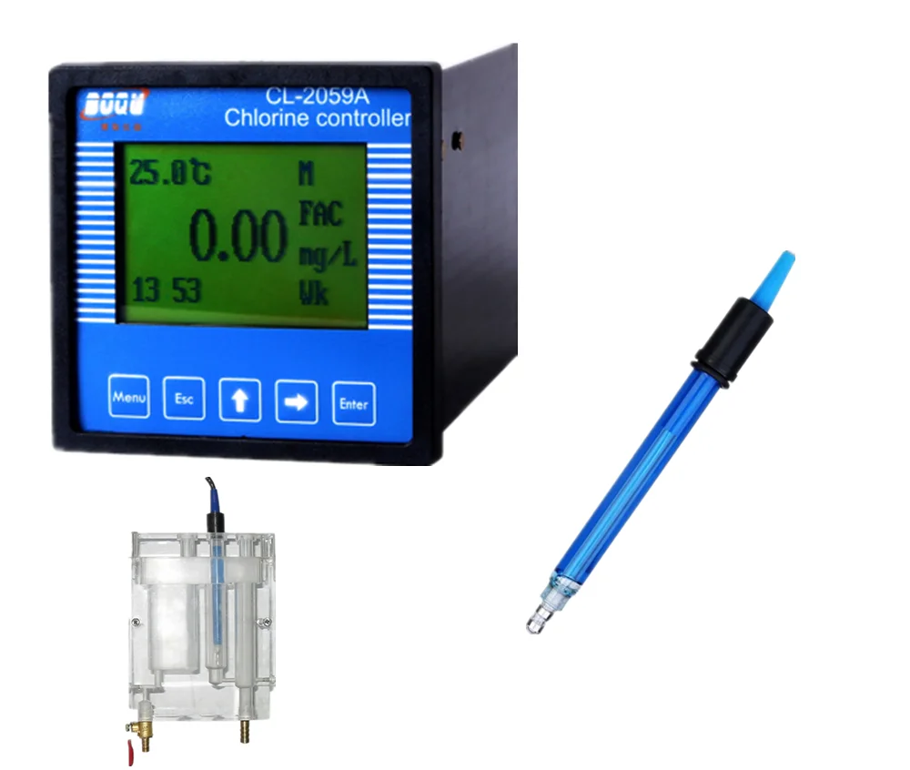 Swimming Pool And Water Works Residual Chlorine Controller/chlorine Analyzer/free Chlorine Meter