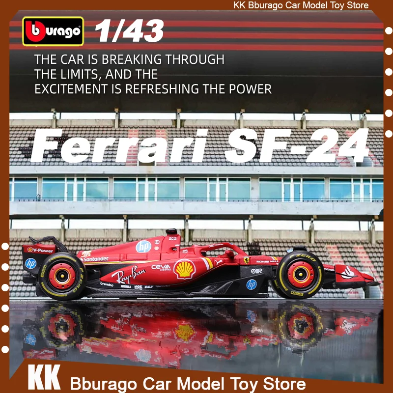 2024 NEW Bburago F1 1:43 Ferrari Sf-24 Alloy Miniature Diecast Model Formula Racing Car Collection Charles Leclerc Kid Gift Toy