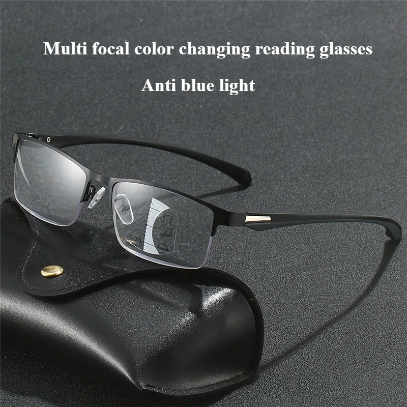 Photochrome multifokale Lesebrille mit sowohl Nah- als auch Fernfunktionen, intelligentem Zoom als auch Anti-Blaulicht-Brille
