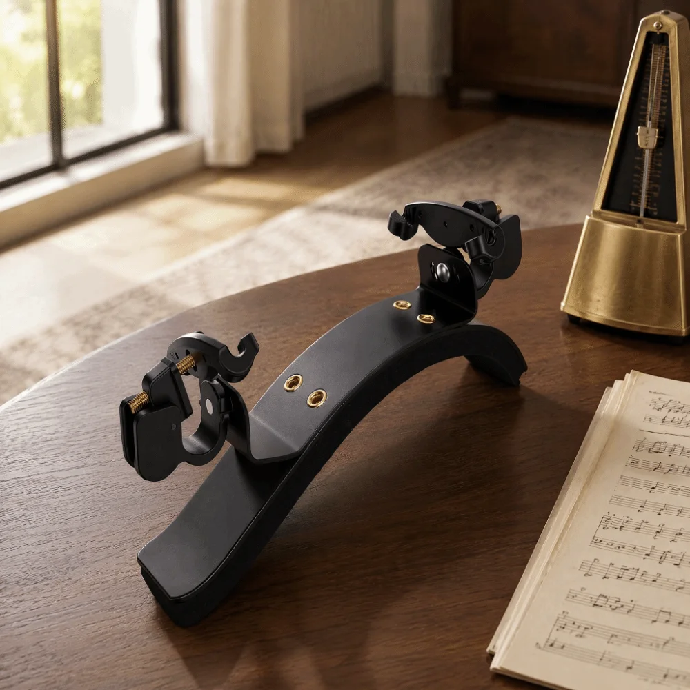 Aluminum Alloy Violin Shoulder Rest Black Color 3/4 4/4 Ergonomic Violin Support Shoulder Rest for Violin For Violinists