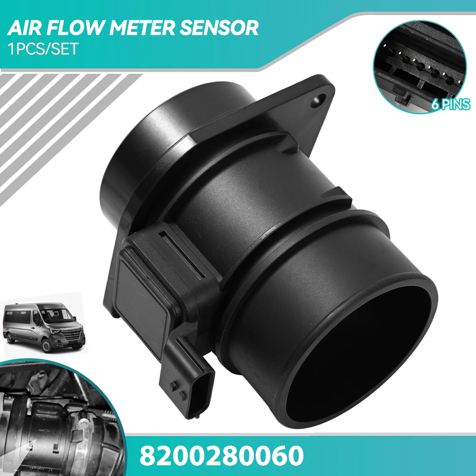 Mass Air Flow Sensor Meter For Renault Clio Kangoo Master Trafic Megane Scenic 1.5/2.0/2.5 dCi 8200300002 8200280060 5WK97008