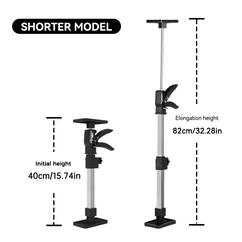 400～820mm調節可能、高速伸縮式サポートロッド（キャビネット、乾式壁、ジャッキ、貨物ロッド、洗面器用）