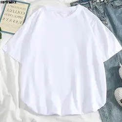 Camiseta de manga corta Hipster para mujer, ropa de primavera y verano, camisetas blancas y rosas, 2022