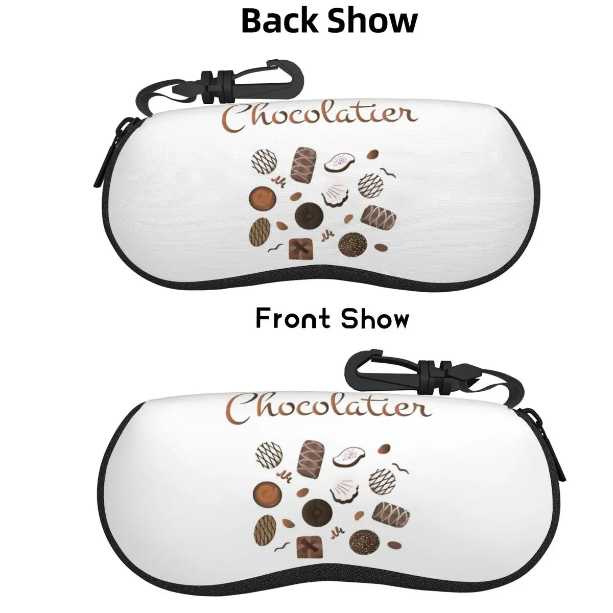 

Chocolatier Chocolate Candies Shell Glasses Case Protector Sunglasses Box Women Men Soft Eyeglass Bag Pouch
