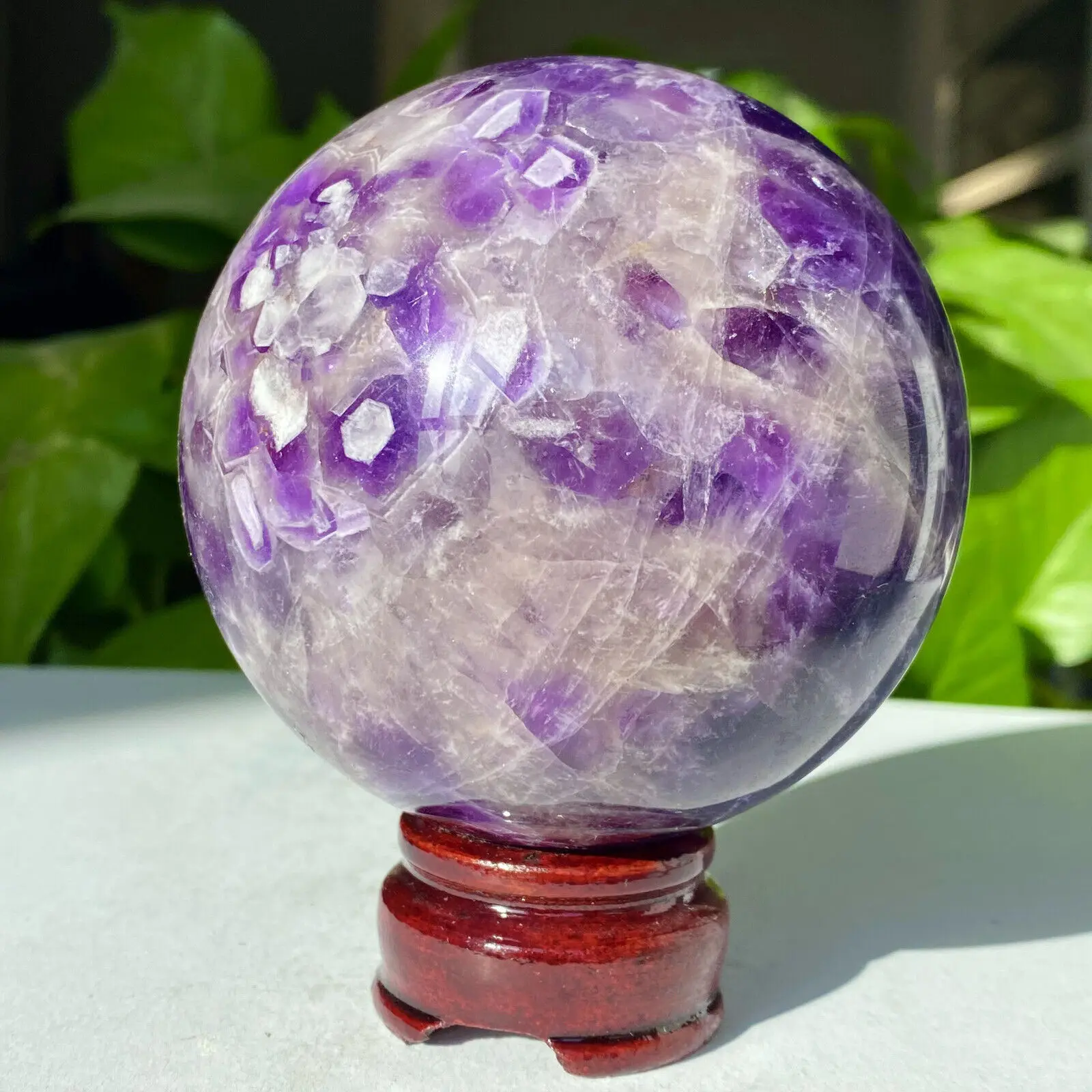 

Natural Dream Amethyst Ball Polished Massage Sphere Ball Reiki Healing Room Decor Crystal Crafts Stone Globe Souvenirs