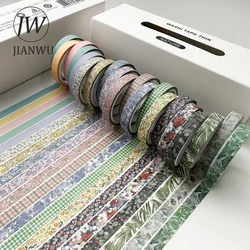 7mm*300cm 20 Rolls/box Simple Split Thin Washi Tape Set Creative DIY Journal Collage Decor Material Stationery