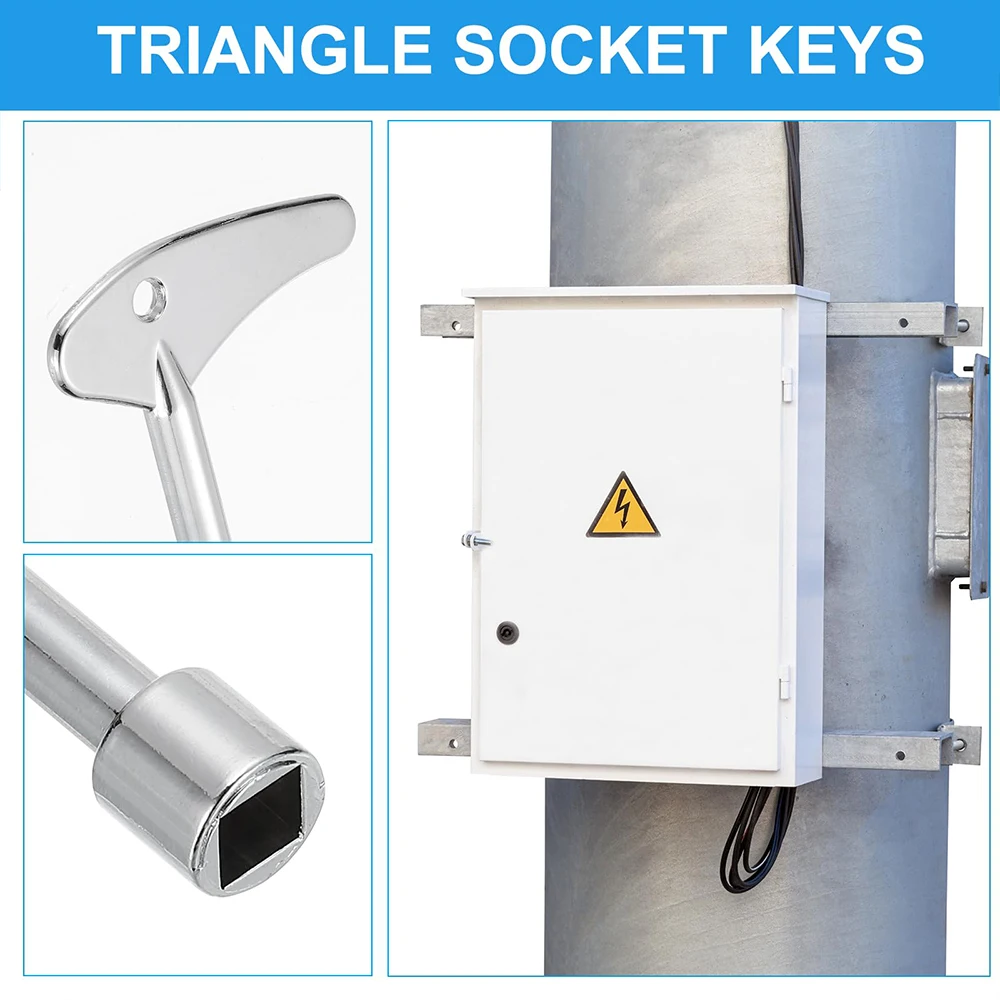 1 قطعة مفتاح الربط المهنية سباك مثلث مفتاح لقطار خزانة كهربائية/مترو الأنفاق/مصعد/صمام عداد المياه