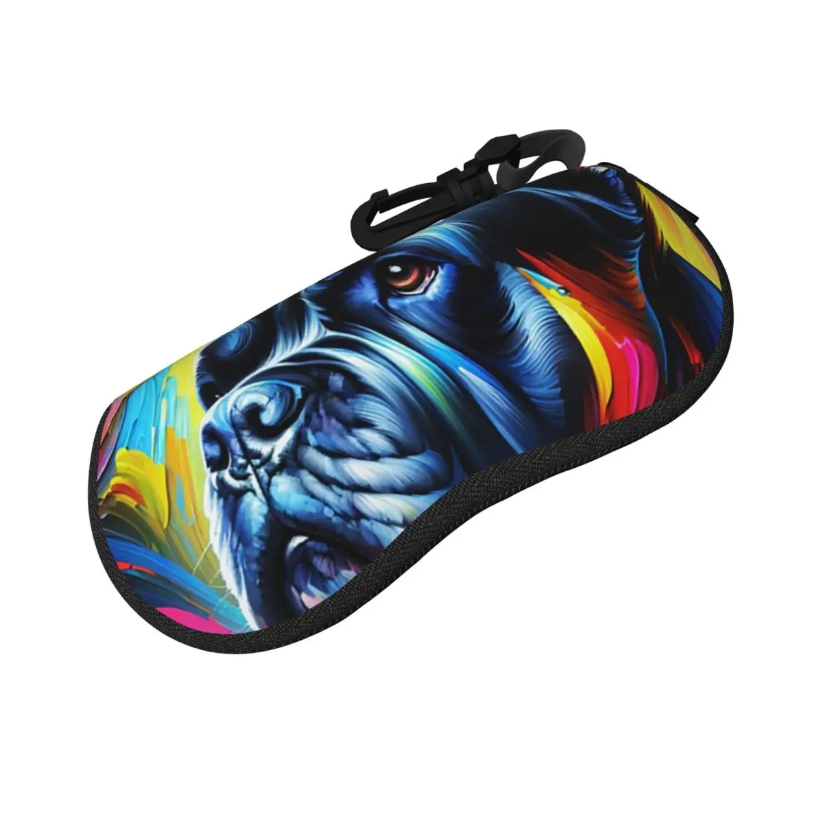 

Cane Corso Painting Shell Glasses Case Portable Sunglasses Box Women Men Soft Eyeglass Bag Pouch