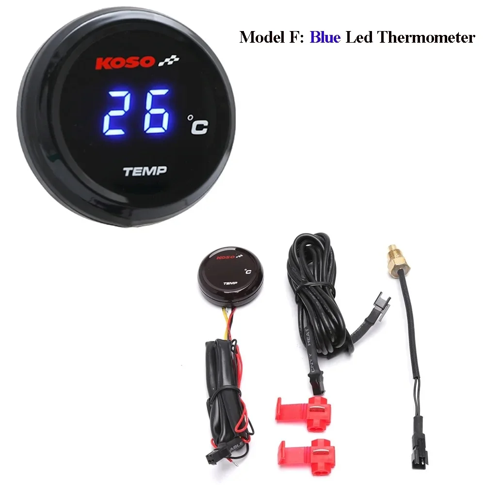 Koso Round Water Temp Meter for Yamaha NMAX TMAX XMAX Digital Motorcycle Water Temperature Gauge 0~120 Degree Display