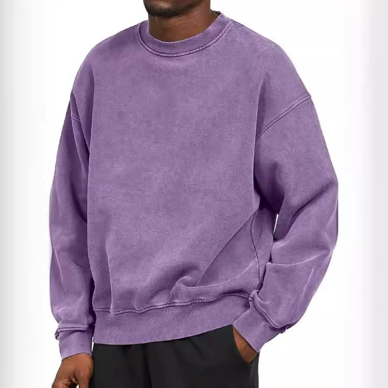 

Men's 70% Cotton Oversized Crewneck Sweatshirt – Soft & Airy Pullover with Relaxed Fit 8 Colors for Streetwear & Lounge S-5XL