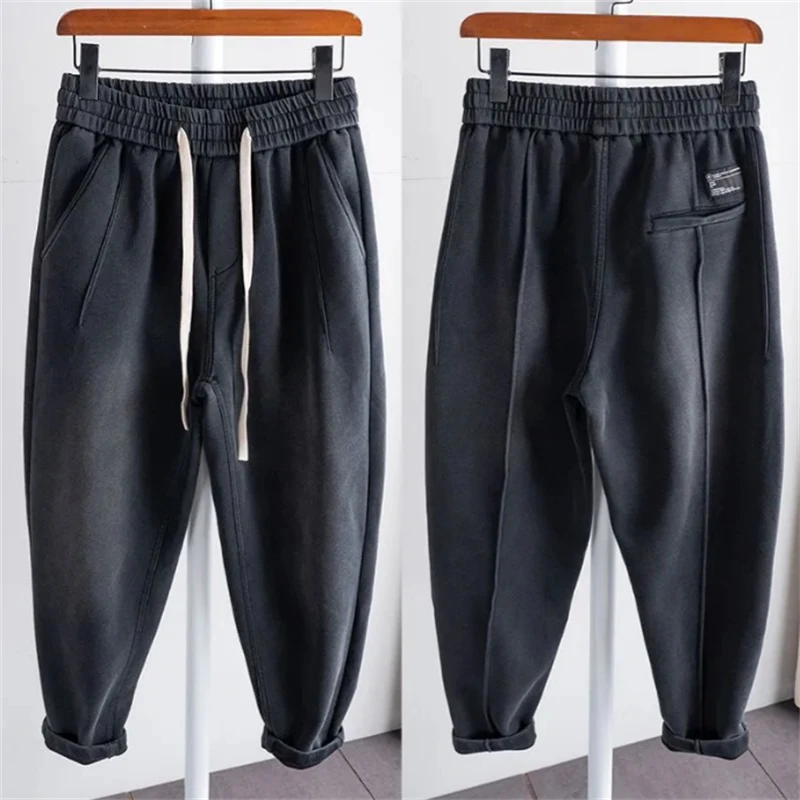 

Men Black Sport Sweatpants Loose Jogging Pants Casual Harem Pants Male Trousers