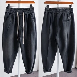 Men Black Sport Sweatpants Loose Jogging Pants Casual Harem Pants Male Trousers