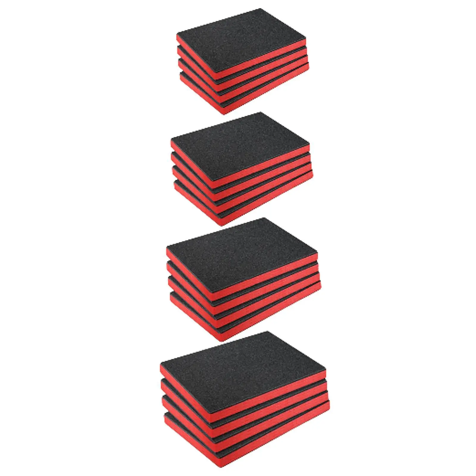 4-Piece Shock-Absorbing Foam Inserts, Protective Mat, Cuttable Toolbox Foam,