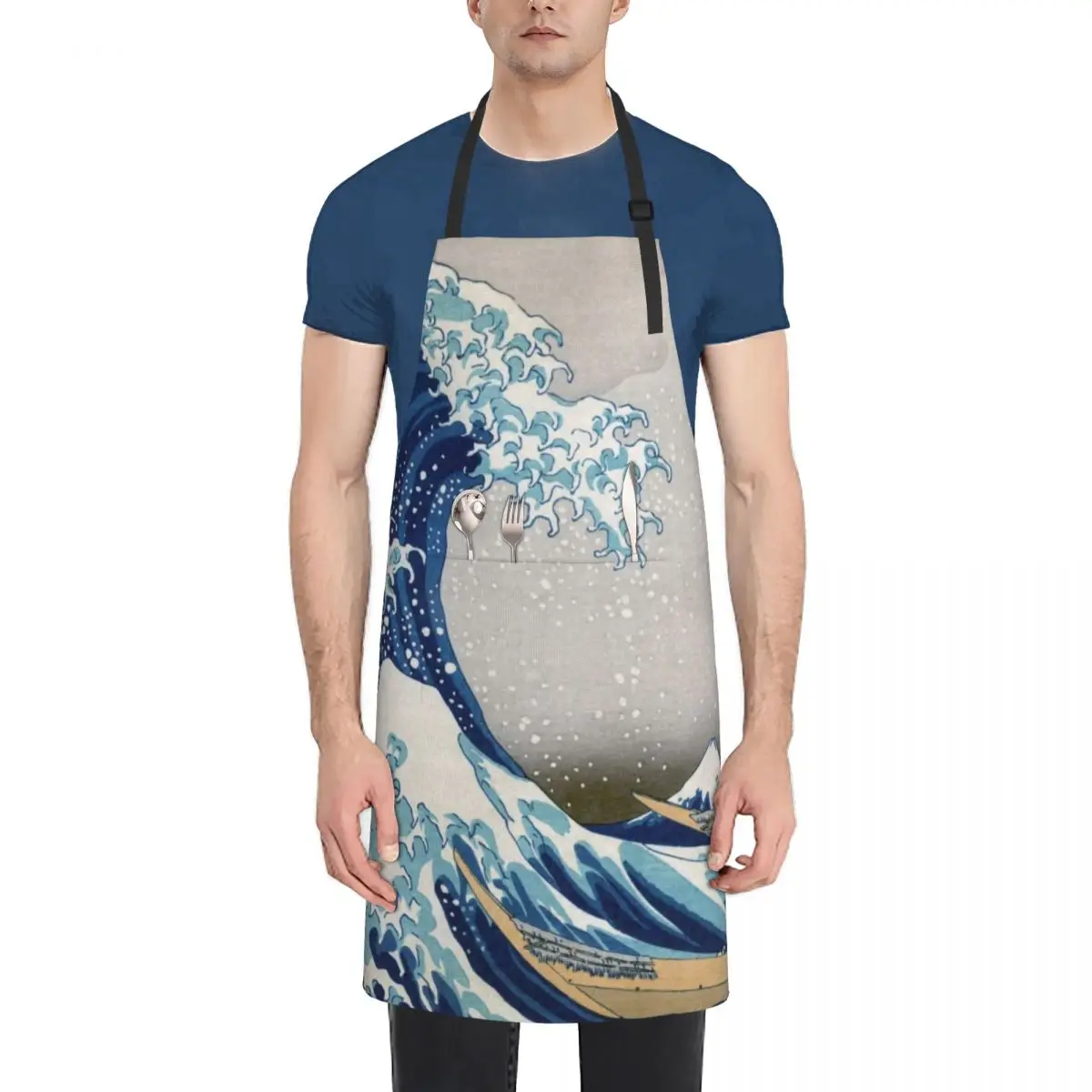 Under the Wave off Kanagawa - The Great Wave - Katsushika Hokusai Apron christmas kitchen christmas 2024 For Women Kitchen Apron