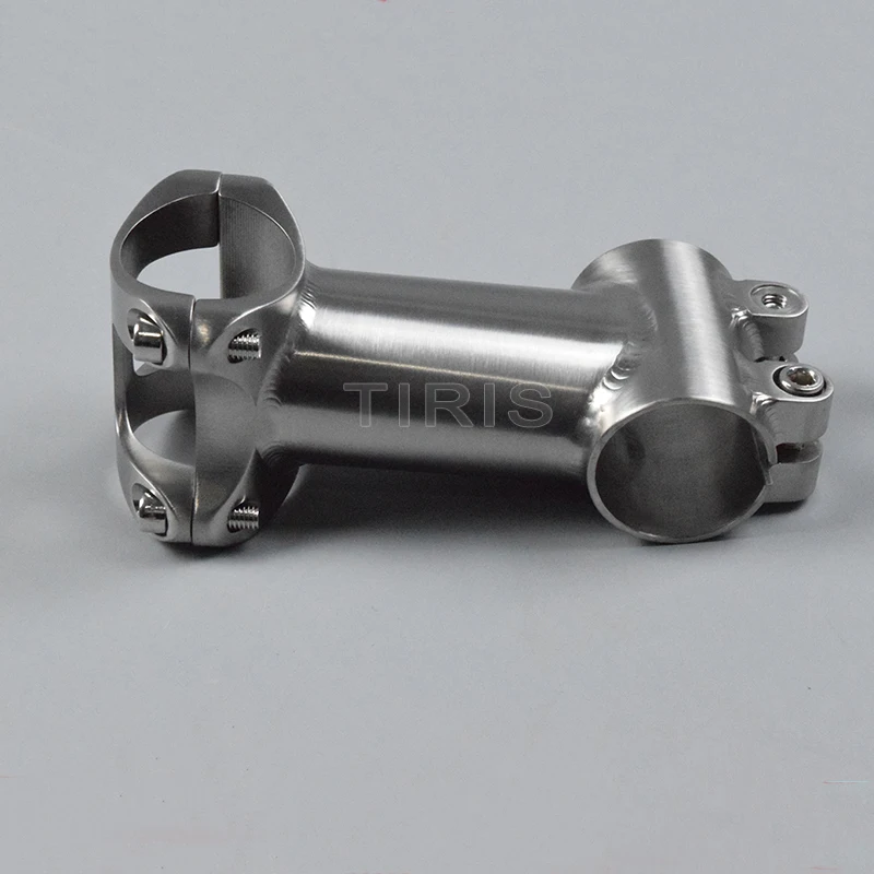 TIRIS-BH6 Titanium Stem for Bike Accessories,Bicycle Parts,Custom Angle 5 °-45 °,II Style,Length 50-120mm, 28.6/25.4*25.4/31.8