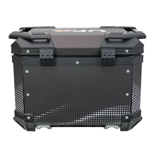 Caja trasera de aluminio para motocicleta de 45L, caja superior de entrega, pegatina de moda, accesorios para motocicleta, caja trasera