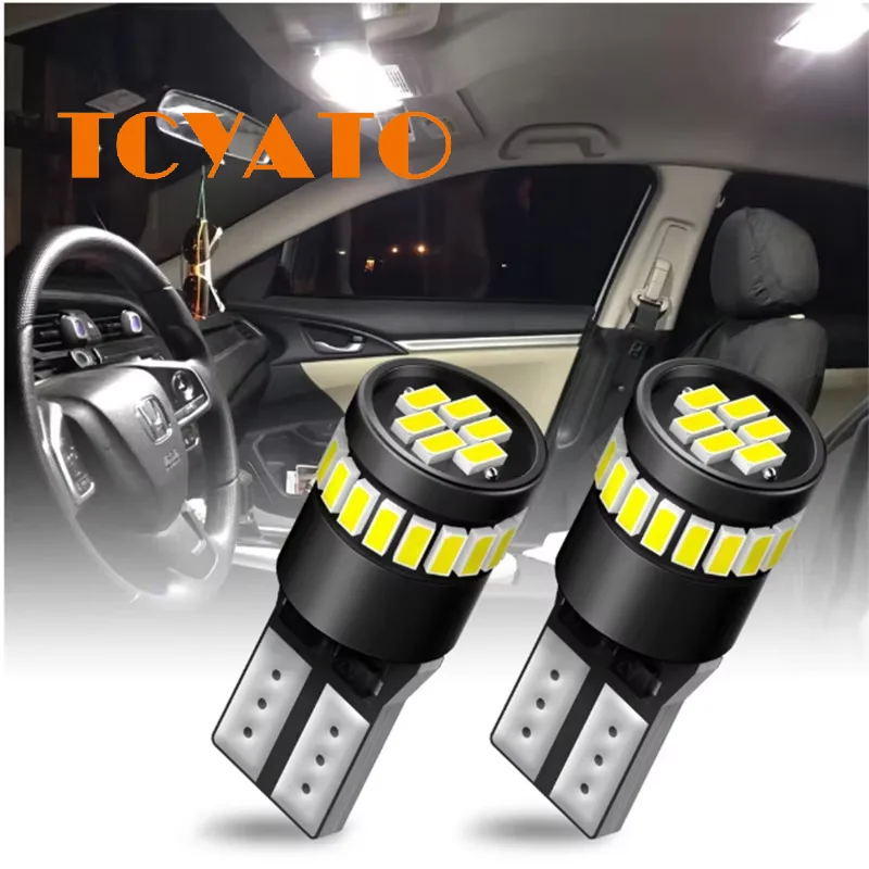 TCYATO  2x W5W T10 21SMD Led Bulbs Canbus Car Interior Light Bulbs Parking Position Lamp Map Dome Reading Lights