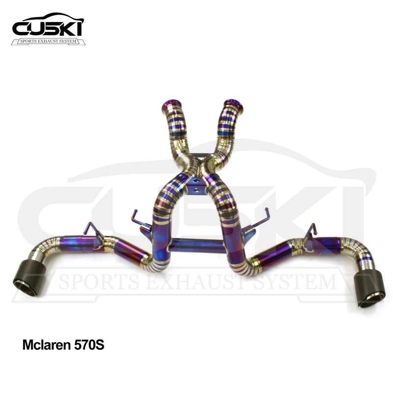 Titanium Alloy Alloy Catback Exhaust MAKENA 540C 570S Titanium Alloy Exhaust Roasted Blue Roasted