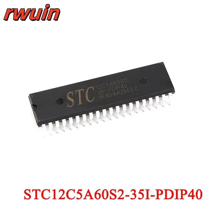 5Pcs/1pc STC12C5A60S2 60KB STC 12C5A60S2 STC12C5A60S2-35I-PDIP40 Multi-Serial 8051 Single-Chip Microcomputer ISP EEPROM IC