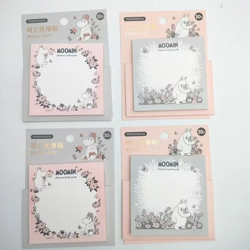 

Cute Moomintroll Cartoon Sticky Note Anime Figure Tearable Portable Message Sticky Note Memo Booklet Cartoon Stationery
