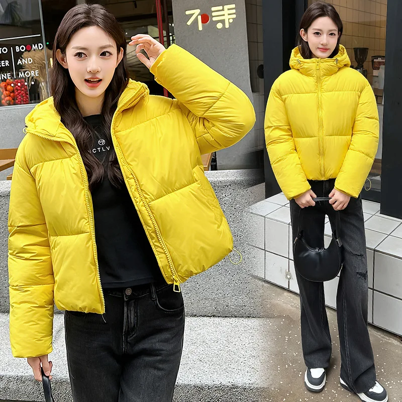 2026 New Winter Hooded Parka Women's Down Cotton Jacket Puffer Coat Overcoat Thick Warm Cotton Padded Jacket Snow Wear Outwear