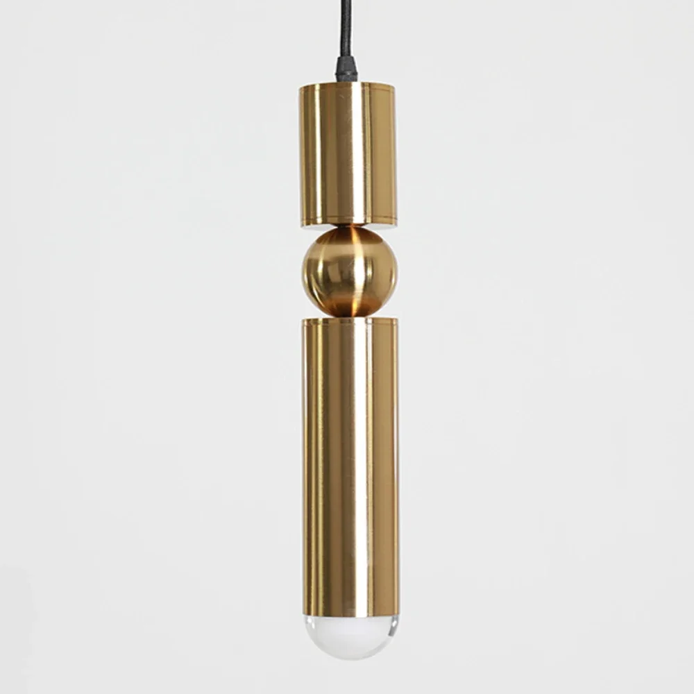 Imagem -05 - Modern Minimalista Pendant Lamp Gold Chandelier Sala de Jantar Interior Home Decor Cilindro Tubo Pendurado Lâmpada Cozinha Luminária