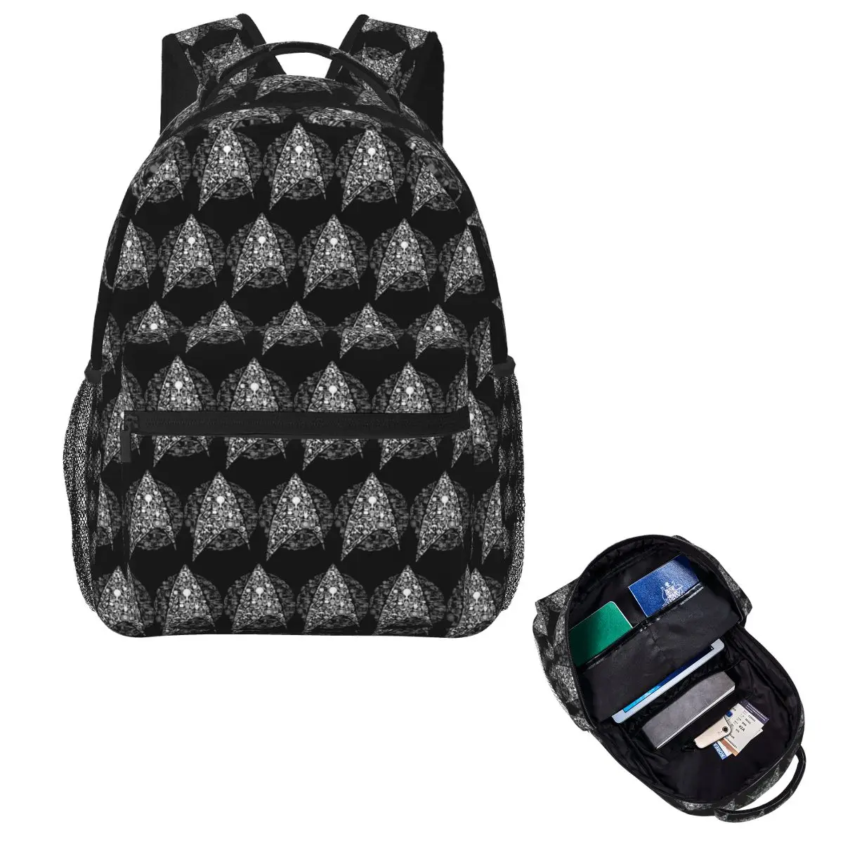 Star Treks Science Fiction TV Series Student Backpack Bag Hiking Travel Daypack for Boys Girls Fashion Bookbag Shoulder Bags