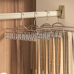 Metal Belts Camisole Clothes Hanger 8 Hooks Tie Hats Organizer Rack NonSlip Space Saving Wardrobe Clothing Storage Holder