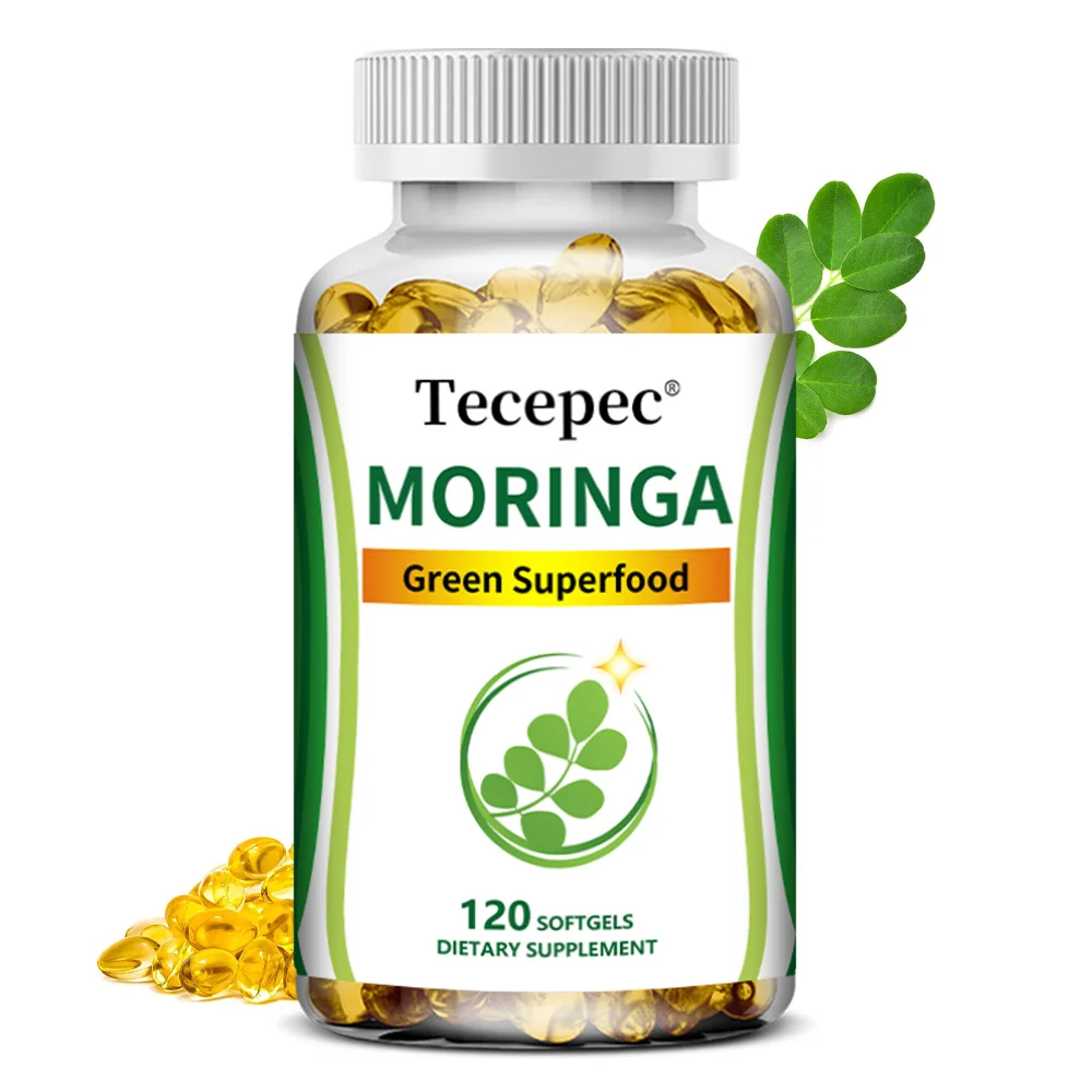 

Органические капсулы Моринга, зеленая суперфуд, который повышает иммунитет и энергию, обеспечивает политивитаны и способствует обмену веществ.