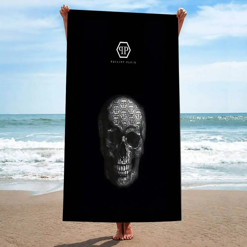 P-Philipp Plein-Fashionable Big Microfiber Beach Towels Quick Dry Towel Sand Beach Towels Pool Towel for Travel Swim Pool Yoga