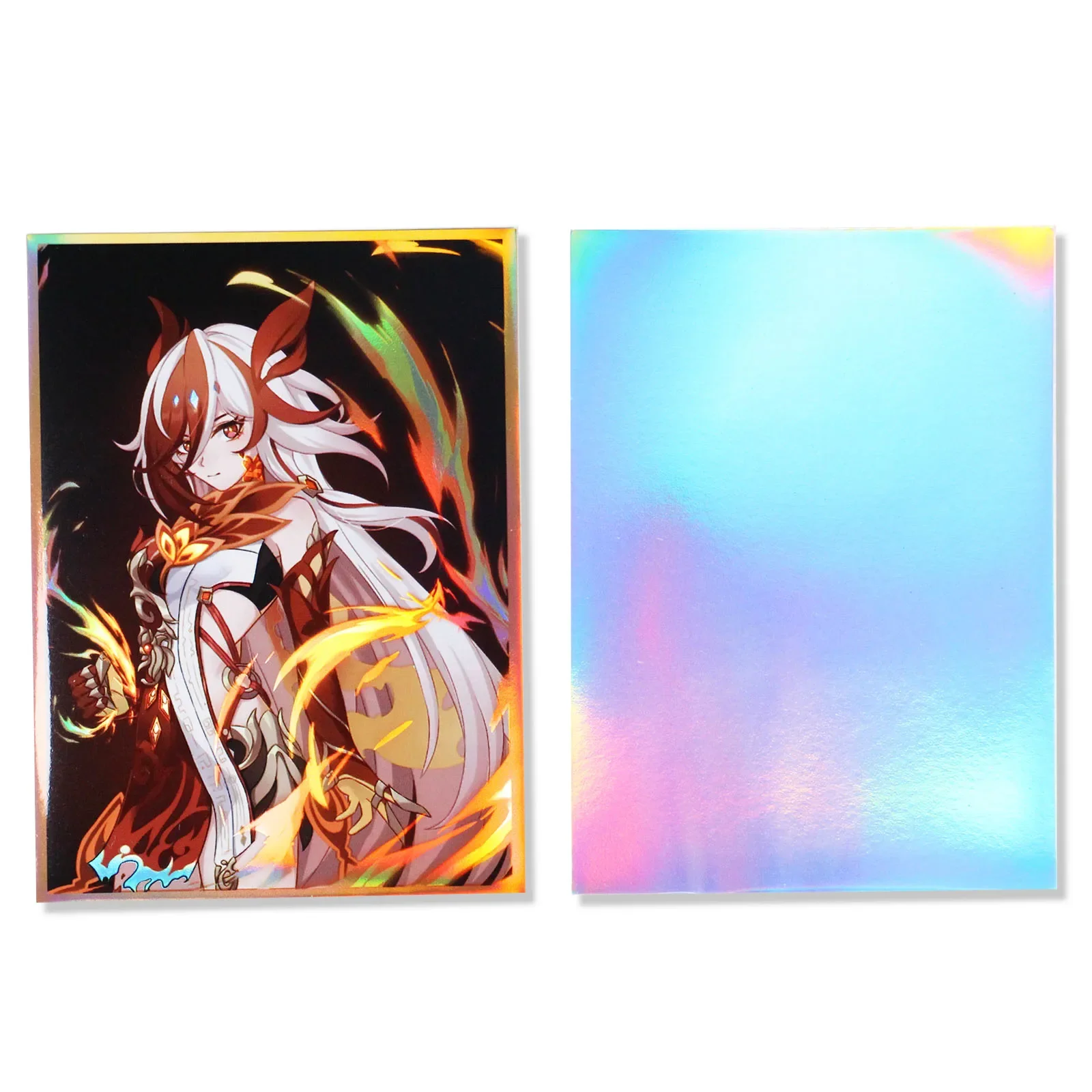 60pcs 67x 92mm Holographic Standard Size Trading Cards for MTG/DTCG/PTCG/PKM Art Anime Printing Card Sleeves Protectors